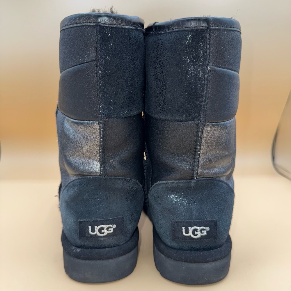 Ugg Classic Short Glitter Patchwork Black And Sil… - image 6